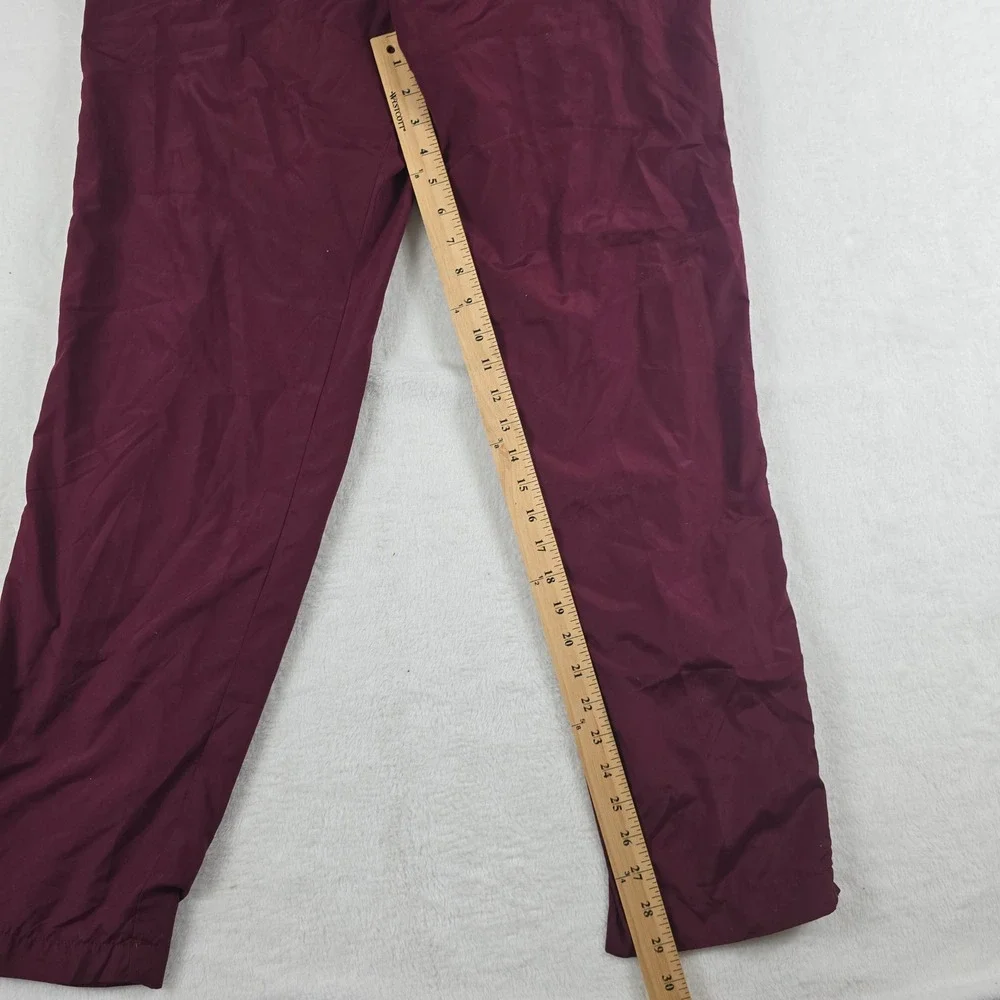 Bolle Sport Womens Medium Burgundy Lined Track Pants Elastic Waist Athletic